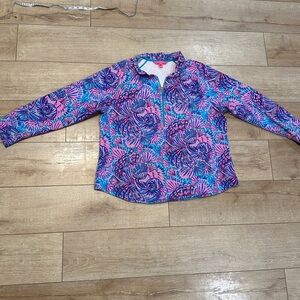 Lilly Pulitzer Popover - Blue and Pink 2XL